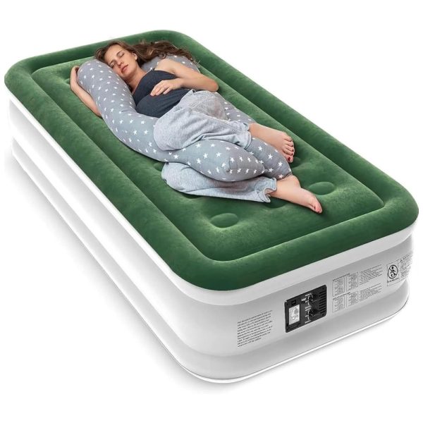 ectqmnk99jcc0b_0 jpg - Colchão de Ar Zearna Twin 46cm, Suporte 250kg, Bobina Interna, Material Premium, para Descanso Confortável