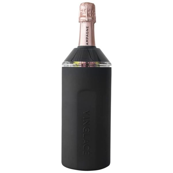 ectqnpd1q4r70b_0 jpg - Porta Garrafa Térmico para Vinho é em Aço Inoxidável, VINGLACé, Preto