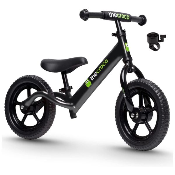 ectqp79z6pg80b_0 jpg - Bicicleta sem Pedal para Crianças de 2 a 5 Anos com Assento e Guidão Ajustáveis, TheCroco, Preta