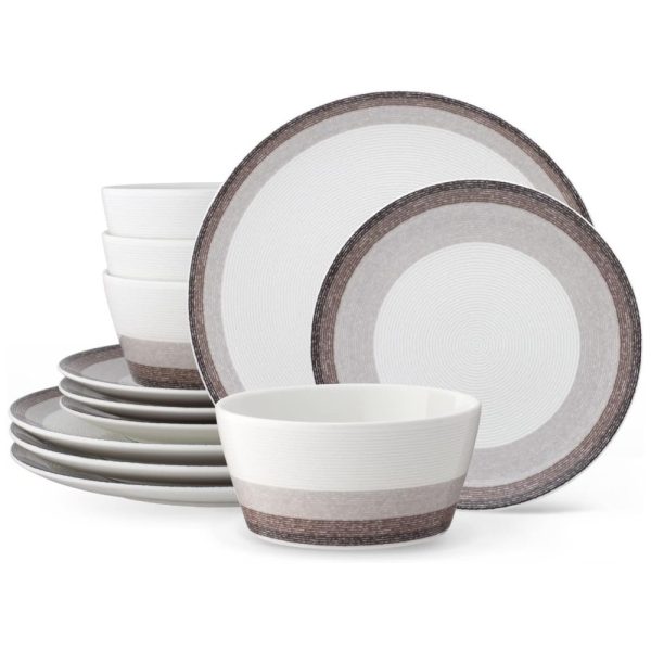 ectqpnt6945c0b_0-1 jpg - Aparelho de Jantar para Todas as Ocasiões com 12 Peças, Formato Redondo e Material de Porcelana, Noritake G018 12E, Colorido