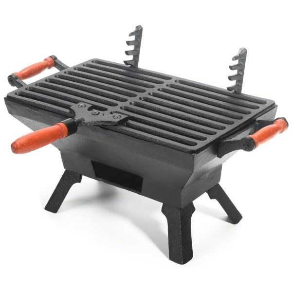 ectqr2m7hcp70b_0 jpg - Mini Churrasqueira a Carvão Portátil de Ferro Fundido Serve 2 Porções, SUNGMOR, Preto