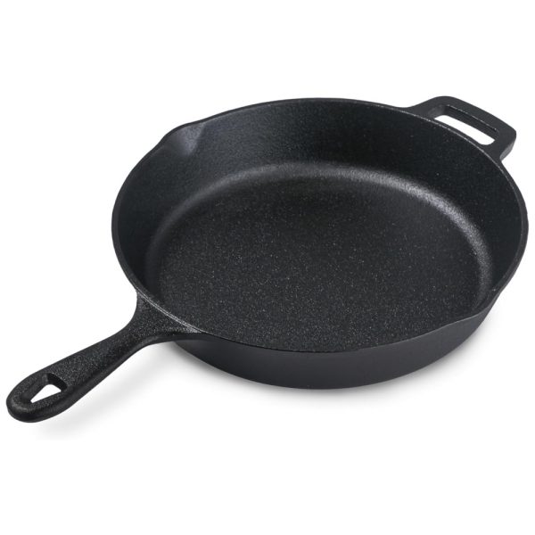 ectqt3sfp1580b_0 jpg - Frigideira de Ferro Fundido Pré Temperada, CHEF CHFS1025, Preto
