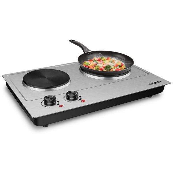 ectqtjtndpd70b_0 jpg - Cooktop Elétrico Portátil C180N com 2 Queimador 1800W Aço Inoxidável, 110v, CUSIMAX ES 3202, Prateado