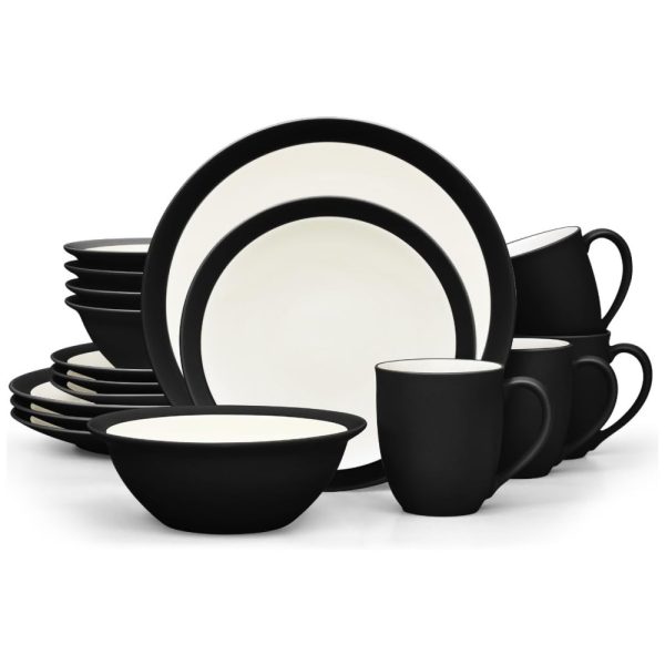 ectqtn38qcgc0b_0 jpg - Aparelho de Jantar para Todas as Ocasiões com 16 Peças, Formato Redondo e Material de Cerâmica, Noritake, Preto