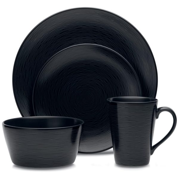 ectqwdg0d9c00b_0 jpg - Aparelho de Jantar, Elegância e Sofisticação Para Sua Mesa com 4 Peças, Formato Redondo e Material de Porcelana, Noritake 43817 04G, Preto
