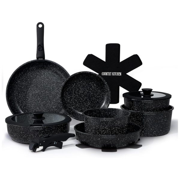 ectqxd33n5tc0b_0 jpg - Jogo de Panelas e Frigideiras, Material em Alumínio com 16 Peças e Cabo Removível, Country Kitchen, Diamante Preto