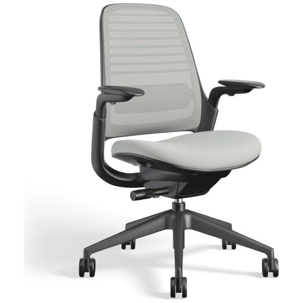 ectqyn8pdh870b_0 jpg - Cadeira de Escritório Ergonômica Giratória com Encosto Médio, STEELCASE 435A00 5T20 5S24 6205 4ARM LUM CC, Cinza