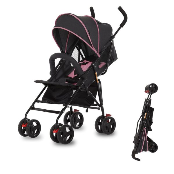 ectq1dx45s4b0b_0 jpg - Carrinho de Bebê Dream On Me Vista Moonwalk em Rosa e Preto, Leve e Compacto, Reclinável em Múltiplas Posições com Canopy, Grande Armazenamento e Porta copos