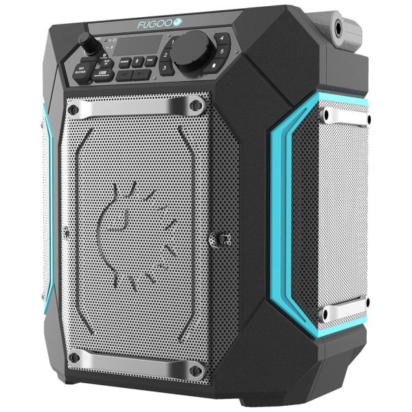 ectq1h1pbfy90b_0 jpg - Caixa de Som Bluetooth Portatil a Prova d IPX4 com 48H de Reprodução, 100W, FUGOO F6TRKS01, Azul