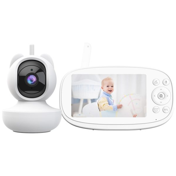 ectq1vgd9c7d0b_0 jpg - Babá Eletronica com Câmera, Áudio, Monitor de Tela Dividida e Conversação Bidirecional, VIZOLINK, Branca