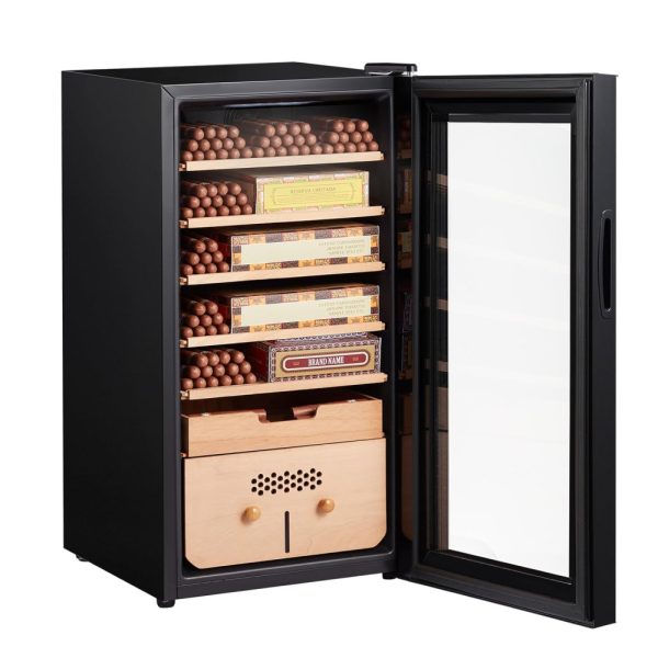 ectq1wfk162d0b_0 jpg - Umidor para Charutos Elétrico com Capacidade para 500 Charutos e Controle de Temperatura, 110V, VEVOR, Preto