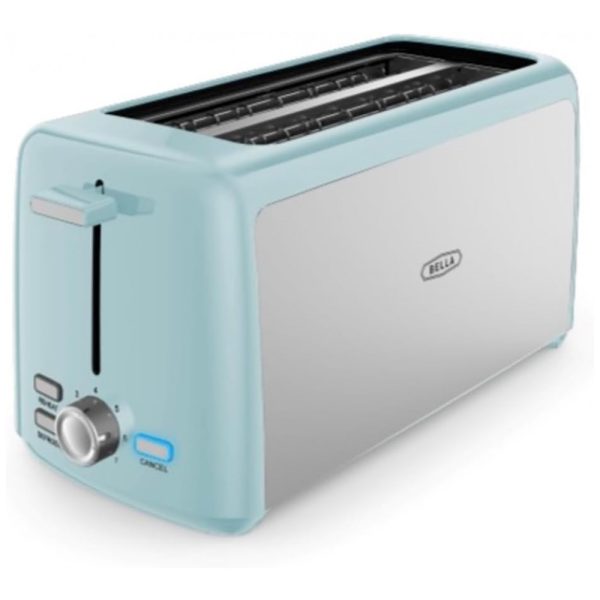 ectq1wgt531b0b_0 jpg - Torradeira Elétrica 4 Fatias com 7 Níveis de Tostagem, 110V 1400W, BELLA, Azul e Prata