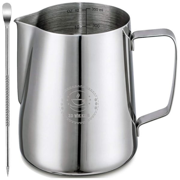 ectq36x45qr70b_0 jpg - Jarra Leiteira Cremeira 350 mL Aço Inoxidável de Grau, ZOWIE KING, Prateado