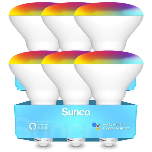 ectq468j35l70b_0 jpg - BR30 Lâmpada LED Colorida Inteligente Wi Fi, Controle de Voz, 650LM, 8W, 6 Un, SUNCO LIGHTING, Azul
