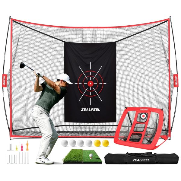 ectq5mmhyl9d0b_0 jpg - Rede de Golfe 3x2,1 metros com Rede de Aproximação, Tapete Dobrável, Alvo de Seda, 8 Tees, 6 Bolas, Bolsa de Transporte,ZEALFEEL.