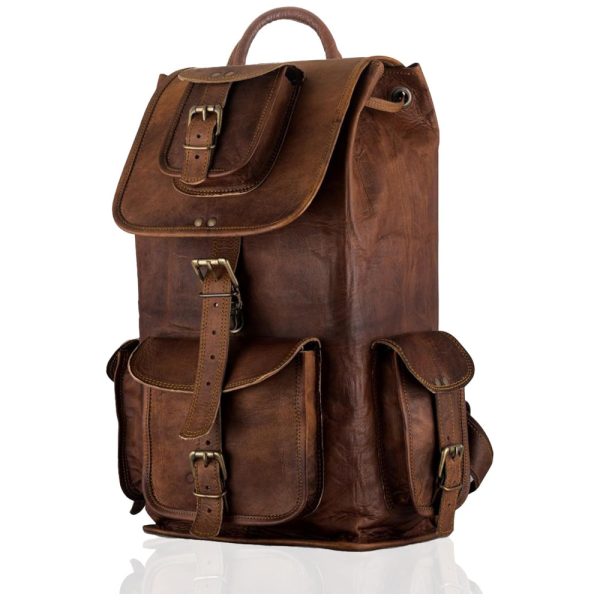 ectq6mjhdyp70b_0 jpg - Mochila Masculina para Laptop de Couro Envelhecido de Cabra, PARRYS LEATHER WORLD, Marrom