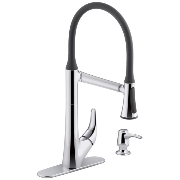 ectq874b1tt70b_0 jpg - Torneira Cozinha Articulada com Pul Down Sprayer e Dispensador de Sabão, KOHLER R77764 SD CP Arise, Cromada Polida