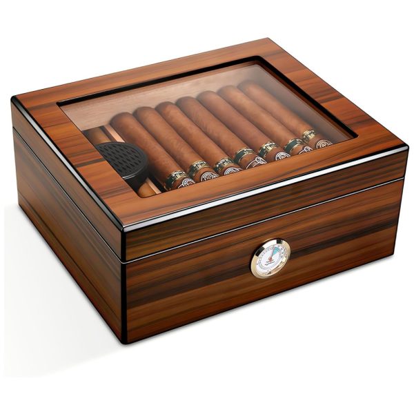 ectq9kvpxxjc0b_0 jpg - Umidor de Charuto Artesanal em Cedro Vermelho Espanhol com Acessórios Capacidade para 50 Charutos de Nogueira,Nidivey