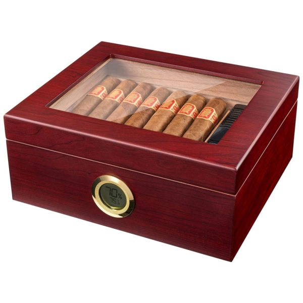 ectq9z2xj2w80b_0 jpg - Umidor Premium para 2550 Charutos Design Elegante com Higrômetro e Umidificador Caixa de Cedro para Controle Ótimo de Umidade Mantello Cigars