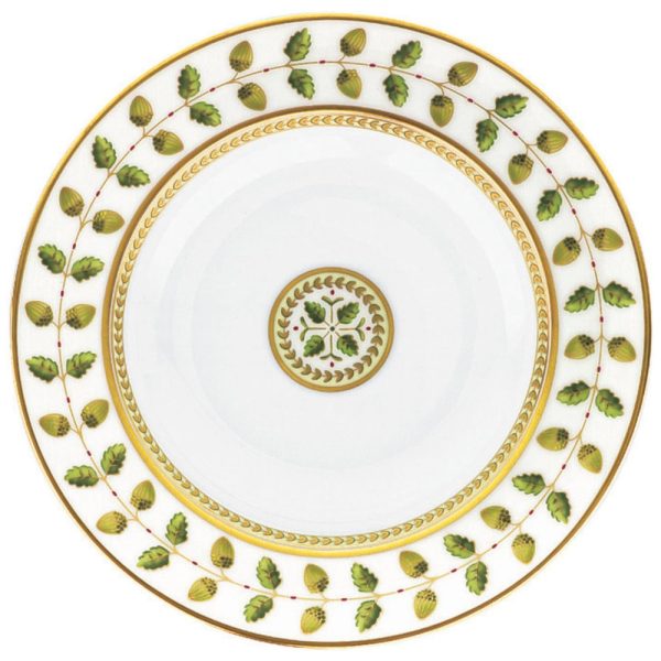 ectqc232yv600b_0 jpg - Prato Elegante com Estilo Clássico, Formato Redondo e Material de Porcelana, Bernardaud 0657023, Branco e Verde