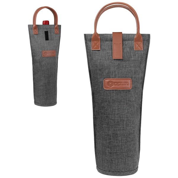 ectqdbctphh90b_0 jpg - Bolsa Térmica Porta Garrafa de Vinho OPUX, Transporte Insulado para Viagens, Piquenique, Presente na Praia, para Amantes de Vinho Cinza Carvão