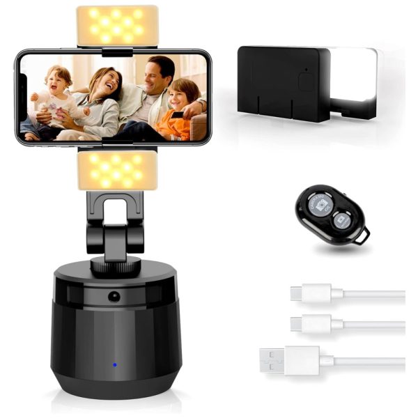 ectqfcx7qvn90b_0 jpg - Suporte para Celular com Rastreamento de Rosto 360 Automático, YENDILI P5S, Preto