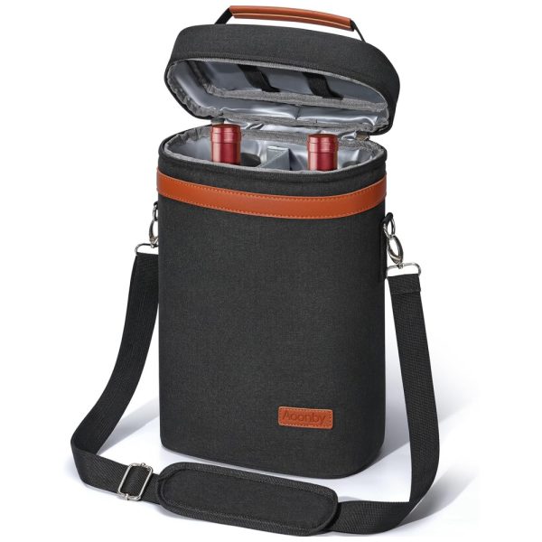 ectqfl2sn2gd0b_0 jpg - Bolsa Térmica Porta Garrafas de Vinho Aoonby Ideal para Viagens, Praia e Festas Preta