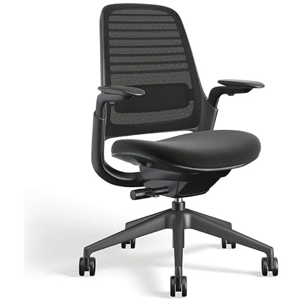 ectqfwh8gh870b_0 jpg - Cadeira de Escritório Ergonômica Giratória e Ajustável, STEELCASE 435A00 5T21 5S26 6205 4ARM LUM CC, Preto