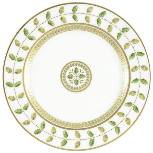ectqg922yv600b_0 jpg - Prato para Aperitivo, Estilo Clássico Atemporal com Formato Redondo e Material de Porcelana, Bernardaud, Branco e Verde