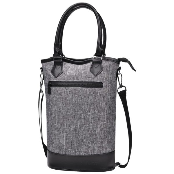 ectqhjqfl1670b_0 jpg - Bolsa Térmica Para Transporte de Vinhos até 2 Garrafas com Alça Ajustável, TIRRINIA, Cinza
