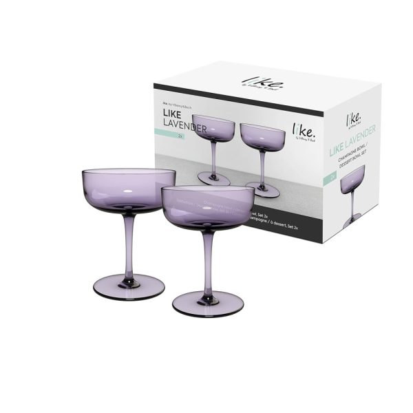 ectqhrvlr5nb0b_0 jpg - Conjunto de Taças para Champanhe ou Sobremesa com 2 Peças, de Vidro e Capacidade de 100mL, Villeroy Boch, Roxo