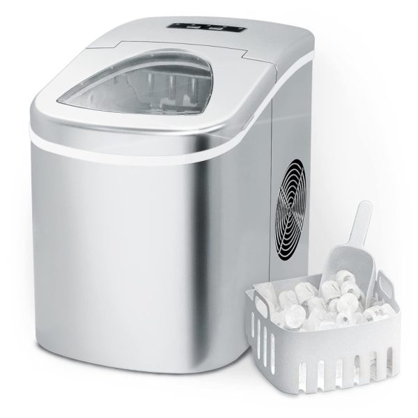 ectqhwqikxm10b_0 jpg - Máquina de Gelo Automática Portátil até 11 kg de Gelo em 24h, 110v, SMAD HZB 12A 3, Prateado