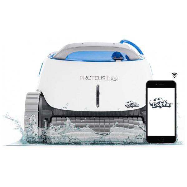 ectqjvx8yy380b_0 jpg - Robô Limpador de Piscina com Controle por APP, Escalada em Parede e Esfrega Poderosa de Linha de Água, Dolphin Proteus DX5i, Branco