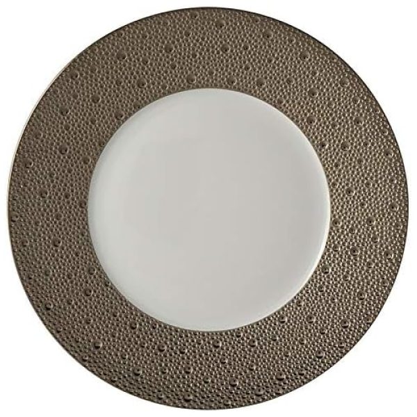 ectqlmzhrq180b_0 jpg - Prato para Jantar de 26 cm, Elegância e Praticidade em Sua Mesa com Formato Redondo e Material de Porcelana Premium, Bernardaud, Branco e Marrom