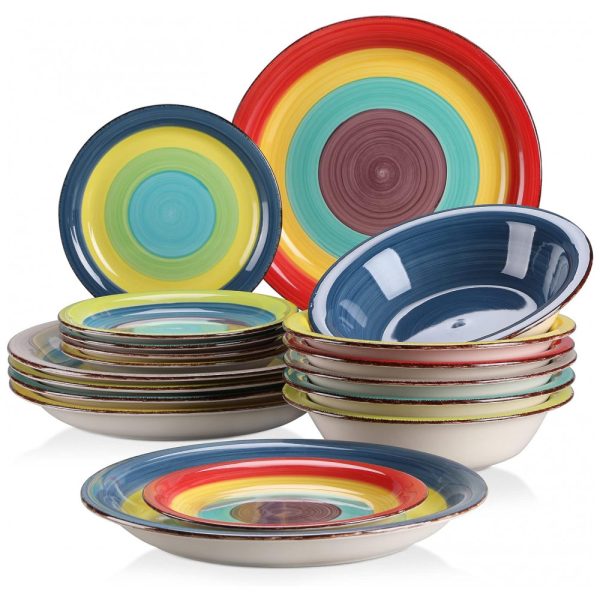 ectqm5w9x2g90b_0 jpg - Aparelho de Jantar com 18 Peças Incluindo Pratos de Sobremesa, Fundo e Raso, Vancasso Arco, Colorido