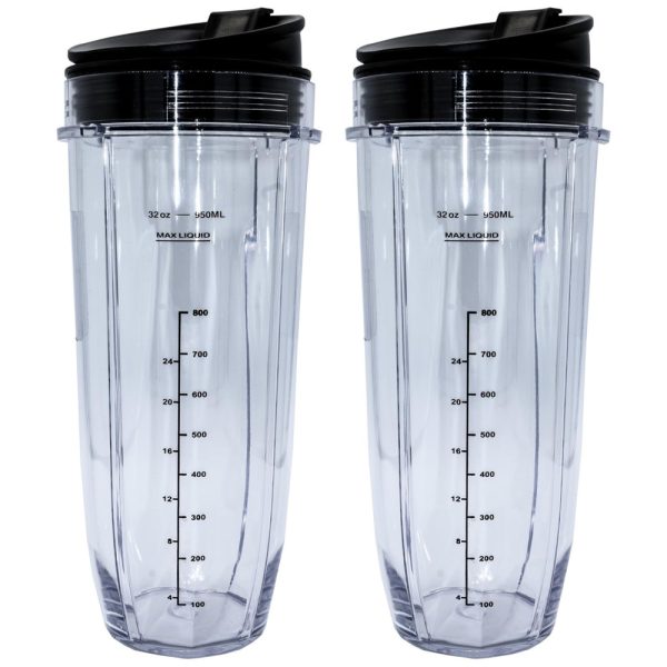 ectqmdsqy4h10b_0 jpg - Kit de Copos 946 mL para Liquidificador Compatível com Modelos Nutri Ninja Auto iQ, BLENDIN 8541989294, Preto