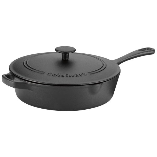 ectqmt9k9ds70b_0 jpg - Fridideira de Ferro Fundido Pre Preparada com Tampa, CUISINART PCI45 30, Preto