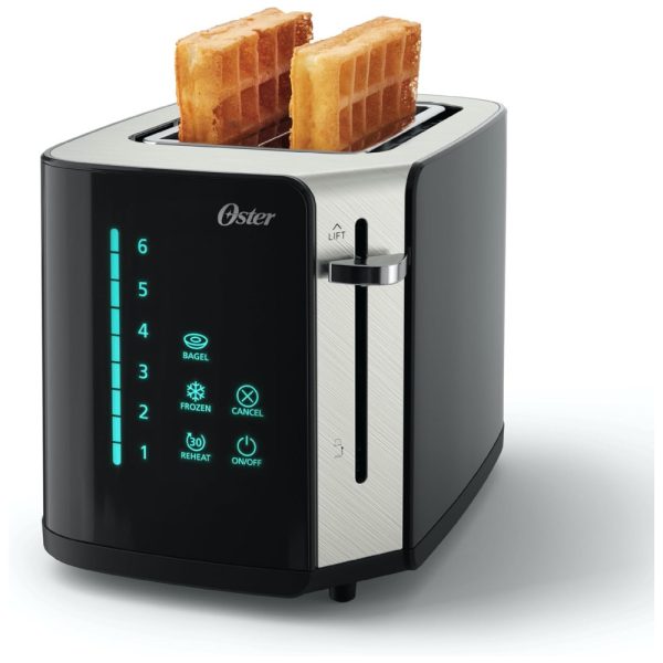 ectqngxnwk590b_0 jpg - Torradeira Elétrica 2 Fatias com 6 Níveis de Tostagem e Tela LCD, 110v, OSTER 2144295, Preto