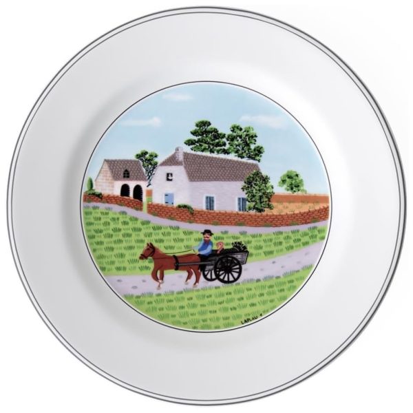 ectqqiw0ay000b_0 jpg - Prato para Salada ou Aperitivo de 21 cm com Tema Indo para o Mercado, Formato Redondo e Material de Porcelana, Villeroy Boch, Branco Colorido