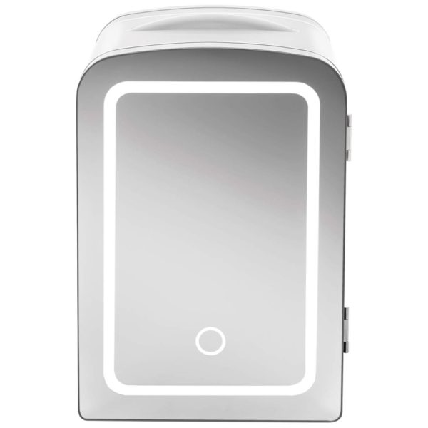 ectqr18yjph80b_0 jpg - Mini Geladeira para Skincare 4 Litros com Espelho e LED, 110V, CHEFMAN, Branco