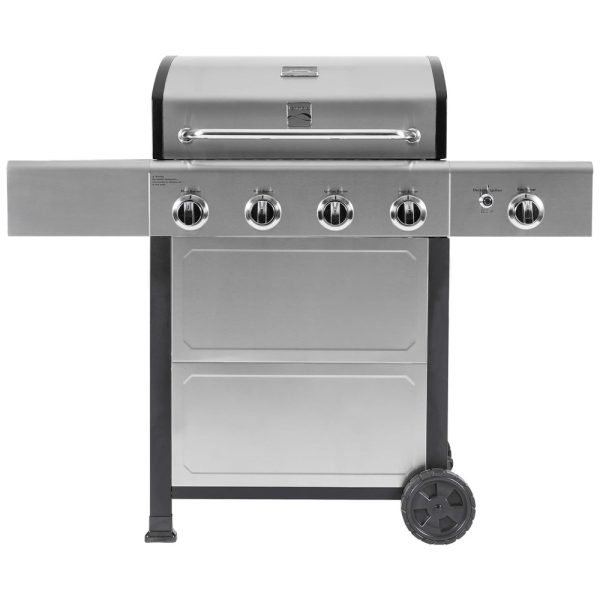ectqr3hxg8z80b_0 jpg - Churrasqueira a Gás 53.000 BTU com 4 Queimadores e 1 Queimador Lateral em Aço Inoxidável, KENMORE PG A40406S0L SE, Prateado