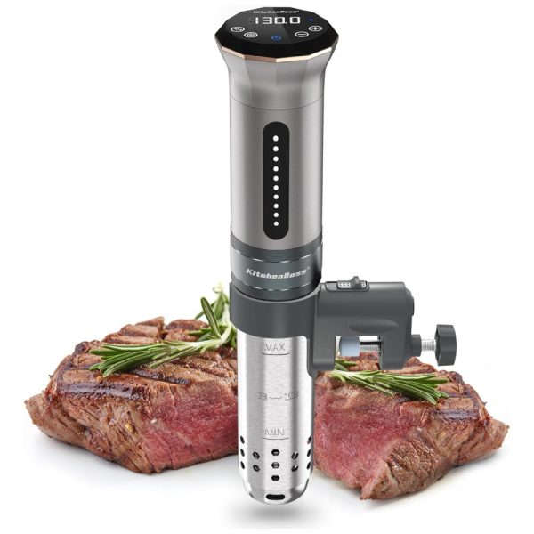 ectqrvqq84d70b_0 jpg - Termocirculador Sous Vide Fogão de Imersão 1100 Watt IPX7, 110v, KITCHENBOSS A01G300S11U, Cinza escuro
