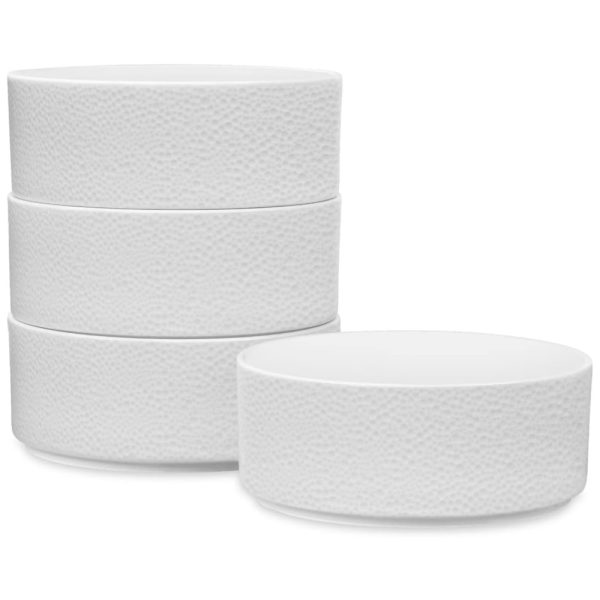 ectqsckrt75b0b_0-1 jpg - Conjunto de Tigelas 600mL com 4 Peças, Material de Porcelana e Formato Redondo, Noritake G010 200D, Branco
