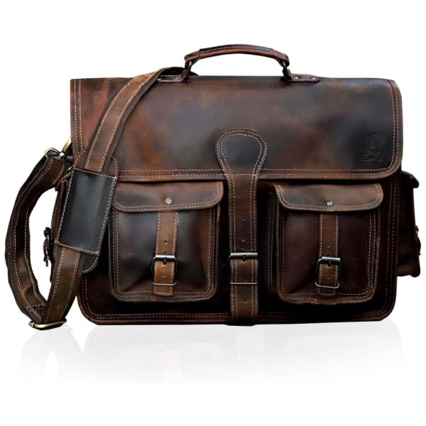 ectqttdcwxp70b_0 jpg - Bolsa, Pasta de Couro Vintage para Laptop, CUERO, Marrom