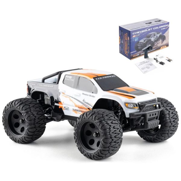ectqv7hcxbjc0b_0 jpg - Carrinho de Controle Remoto Off Road com Bateria de 900mAH, BEEZRC 4X4 FMT24 RTR, Branco