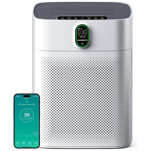 ectqvt5jmtmc0b_0-2 jpg - Purificador de ar inteligente Wi Fi e Alexa para ambientes amplos de até 1.076 pés MORENTO