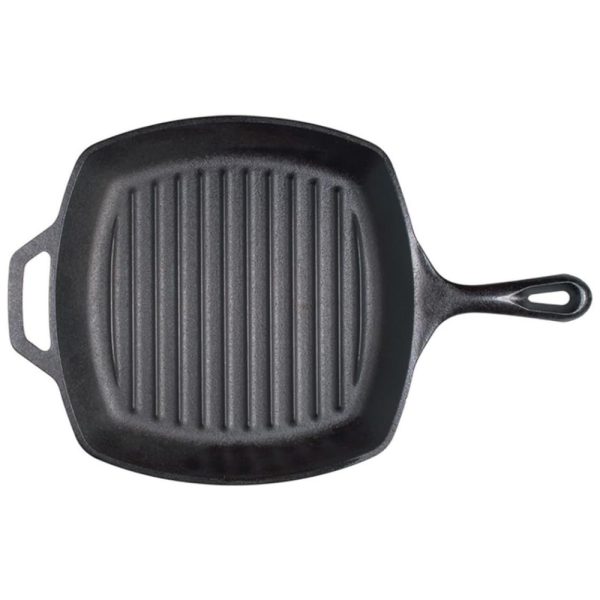 ectqw66fc0000b_0 jpg - Frigideira de Ferro Fundido Pré Temperada, LODGE L8SGP3PLT, Preto