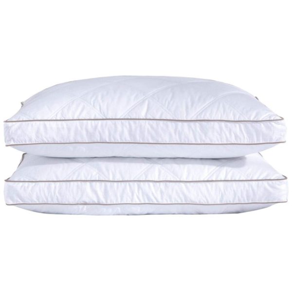 ectqy8ocl0a10b_0-1 jpg - Conjunto de Travesseiros de Penas de Ganso, Tamanho Queen com 2 Peças e Capa 100 Algodão Macia e Respirável, Puredown, Branco