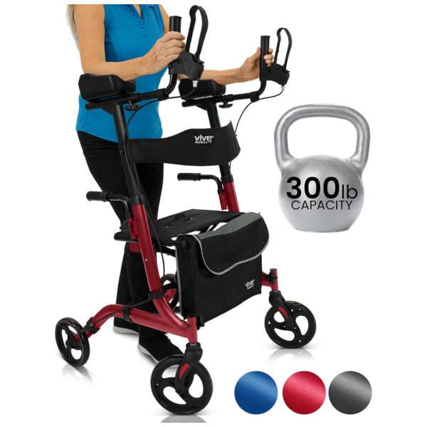 ectqyd4m2cq80b_0 jpg - Andador Adulto Idoso com Freios de Loop Apoio de Braço, Cesto e Freios de Loop, Suporta até 136 quilos, VIVE MOBILITY MOB1033RED, Vermelho