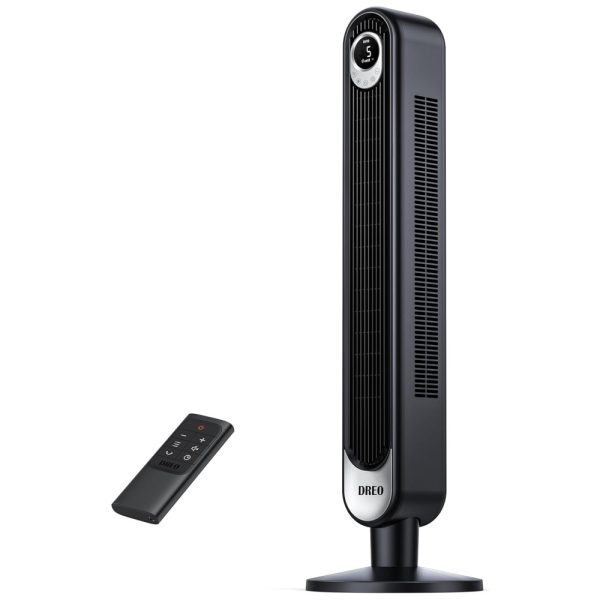 ectqyhdsddp80b_0-1 jpg - Ventilador em Torre, com Controle Remoto e Display de LED, 6 Velocidades, 110V 45W, DREO DR HTF001, Preto